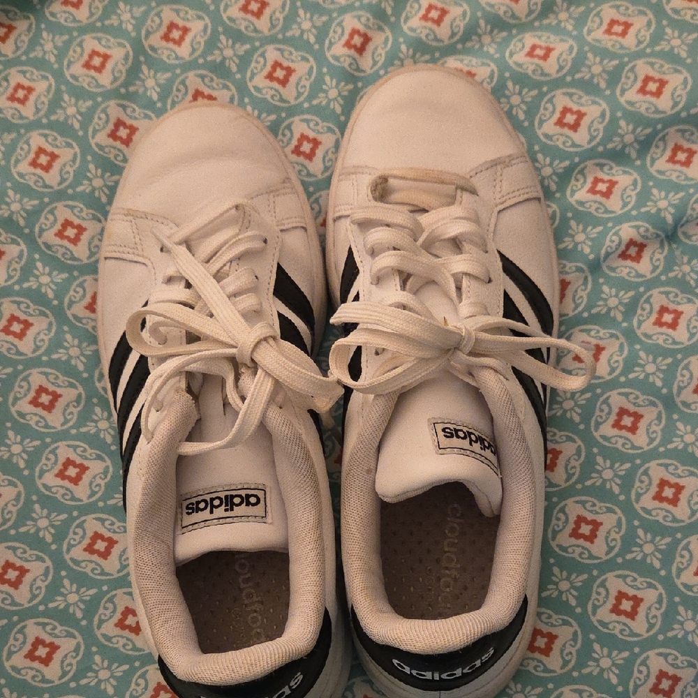 Adidas Classic White and Black Sneakers